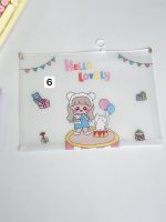 پوشه A4 زیپی طلقی طرحدار - Image 4