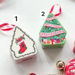 قوطی فلزی کاجی طرح کریسمس