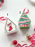 قوطی فلزی کاجی طرح کریسمس