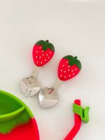 ست ظرف غذا سیلیکونی طرح توتفرنگی - Image 3