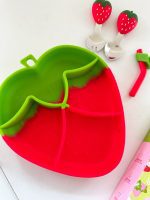 ست ظرف غذا سیلیکونی طرح توتفرنگی - Image 2