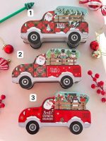 قوطی فلزی کریسمسی طرح ماشین