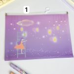 پوشه A4 زیپی طلقی طرحدار