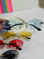 عینک اشکی نگین دار - Image 2