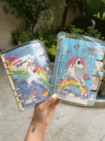 دفتر کلاسوری شفاف طرح یونیکورن - Image 2