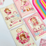 دفتر طرح دخترک جلد پفکی