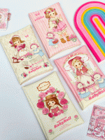 دفتر طرح دخترک جلد پفکی