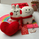 عروسک قلب عاشقانه