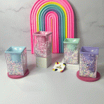 جاقلمی رومیزی آکواریومی با رنگهای پاستلی