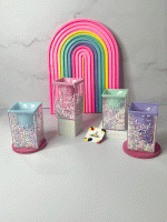 جاقلمی رومیزی آکواریومی با رنگهای پاستلی