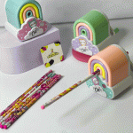 تراش رومیزی طرح رنگین کمان