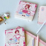 دفترچه فانتزی با برگه های طرحدار و خط دار و شطرنچی با جلد فانتزی و رویایی