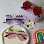 عینک توت فرنگی فانتزی در 3 رنگ