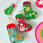 جعبه فلزی طرح جوراب کریسمسی