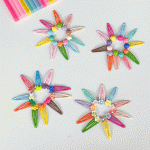 گیره تق تقی رنگارنگ 10 عددی