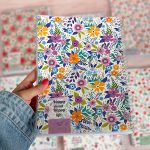 دفتر سیمی 100 برگ طرح گل