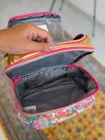 کوله پشتی و ساک غذای اسمیگل طرح پولکی طلایی - Image 5